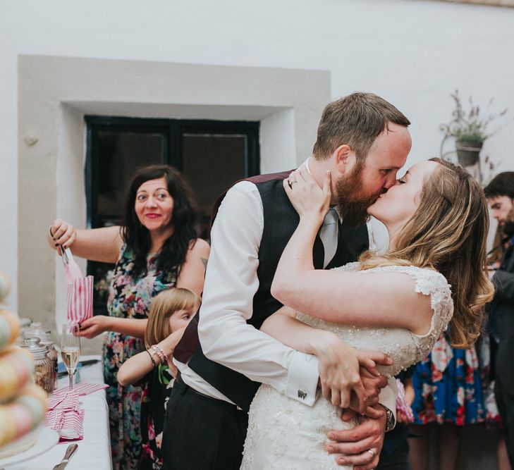 A Cotswold rustic wedding with mismatched bridesmaid dresses