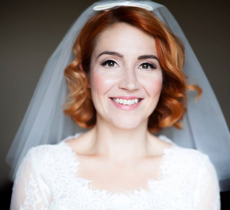 Short Hair With A Soft Curl For Wedding