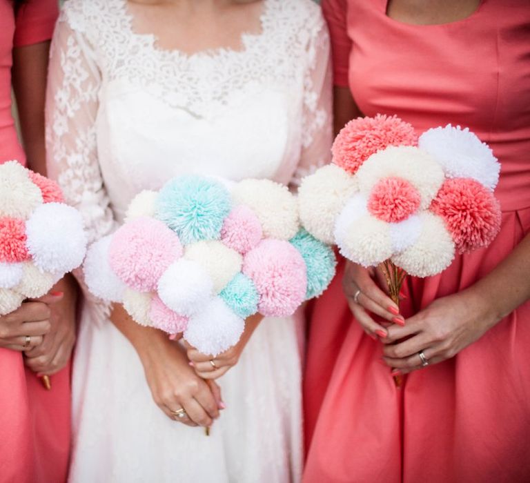 Bridesmaids In Pink Lindy Bop Dresses