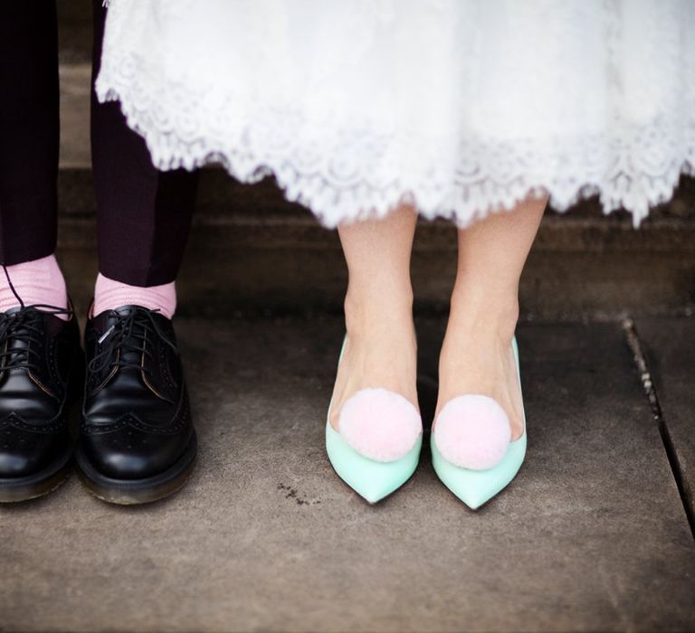 Bride in 50s Inspired Phase Eight Wedding Dress