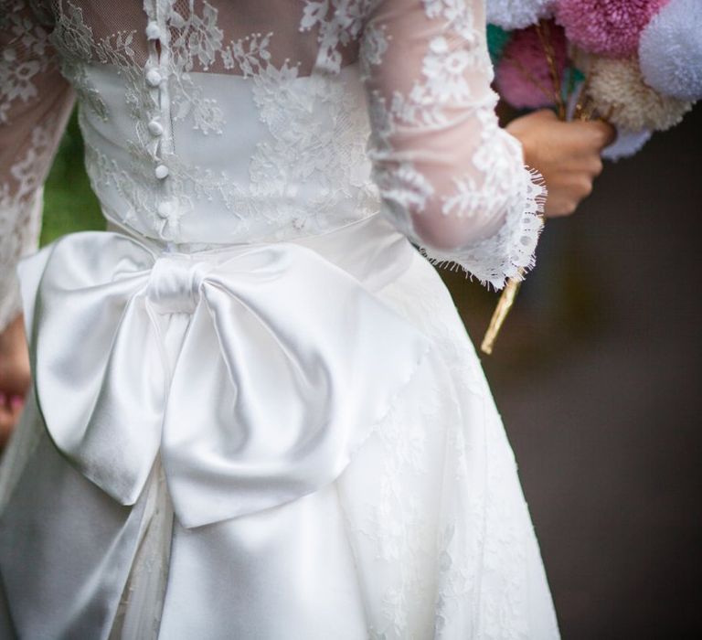 Bride in 50s Inspired Phase Eight Wedding Dress