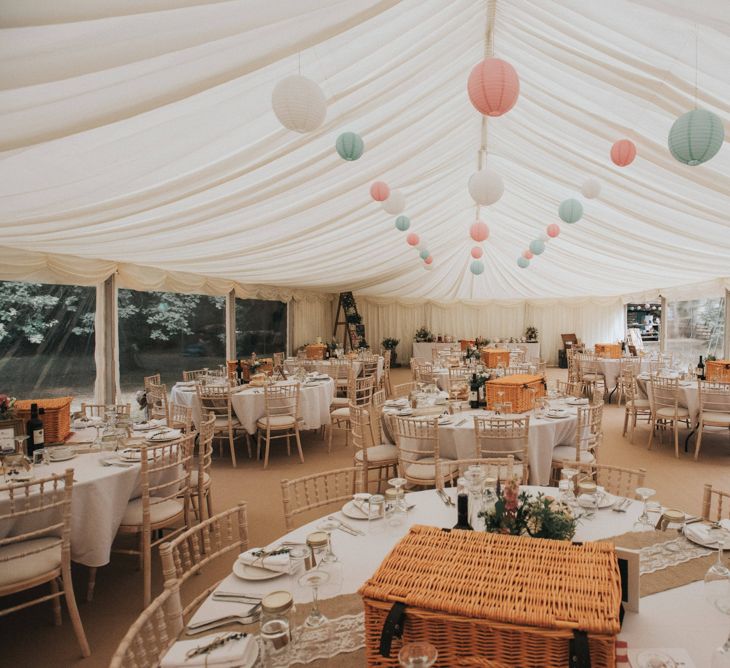 DIY, Pastel, Lantern Filled, Marquee Reception