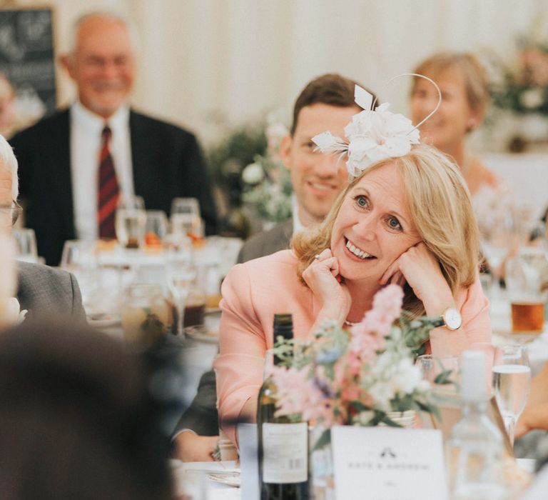 Wedding Guests During Marquee Reception