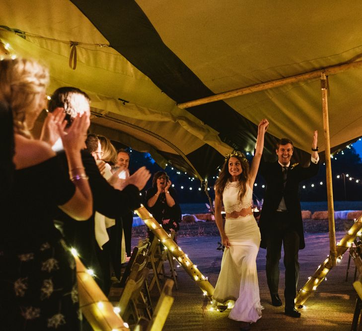 Rustic Tipi Wedding Filled With Fairy Lights