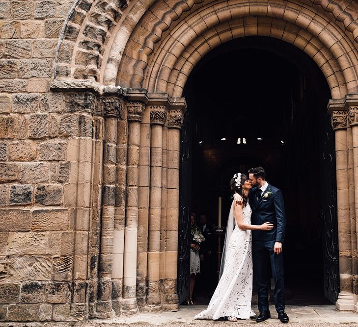 Rue De Seine Bride For A Rustic Luxe Wedding At Calke Abbey Riding School Groom In Reiss With Images By Samuel Docker Photography