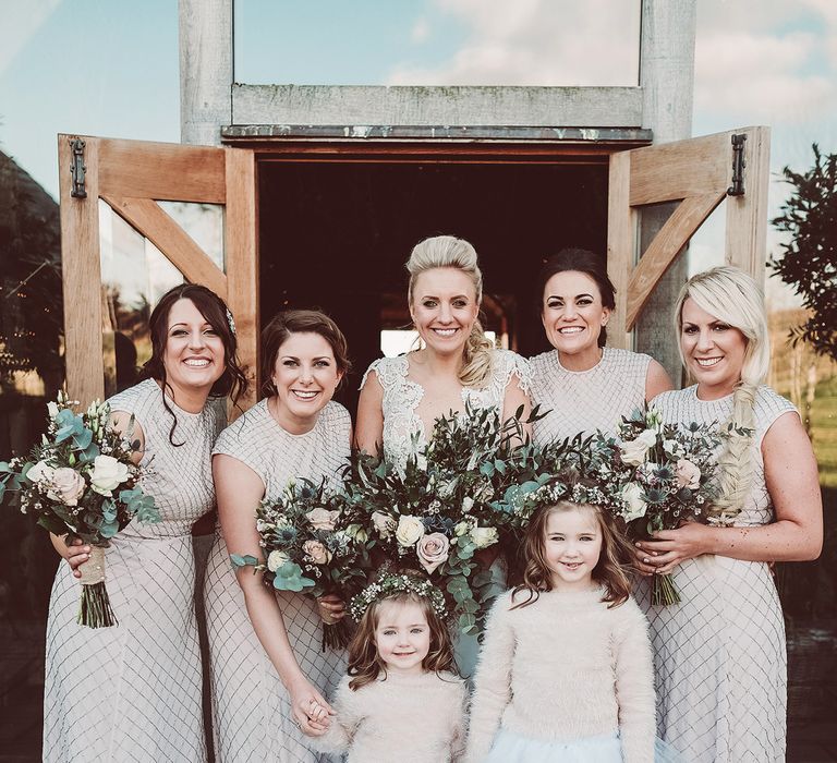 Bridesmaids In Needle & Thread Dresses