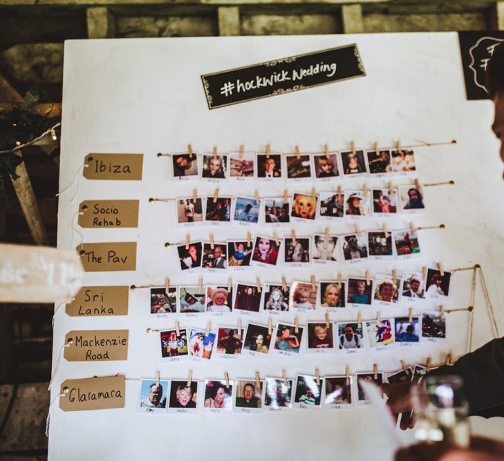 Polaroid of Guests Table Plan