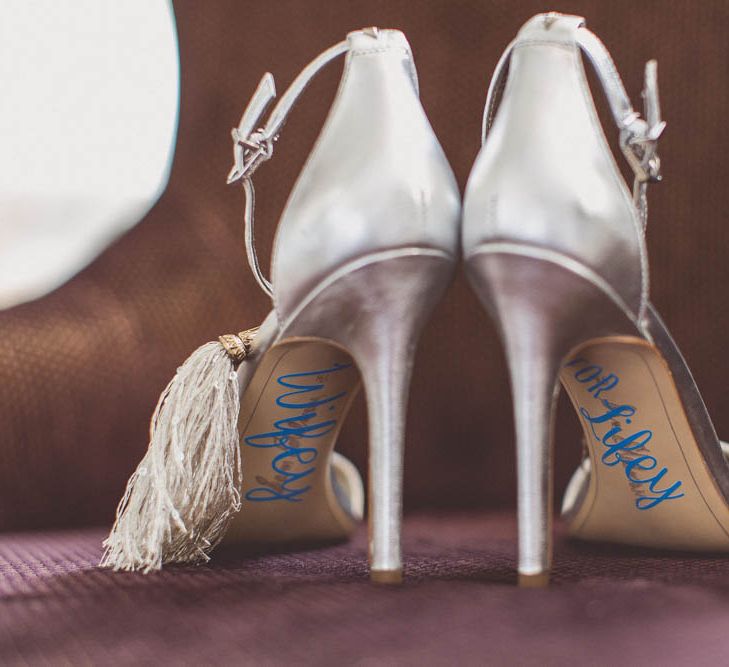 Customised Sam Edelman | Ham Yard Hotel Wedding in London Soho | WE ARE // THE CLARKES