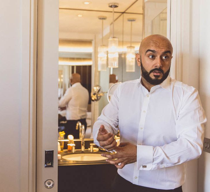 Groom getting Ready | Ham Yard Hotel Wedding in London Soho | WE ARE // THE CLARKES