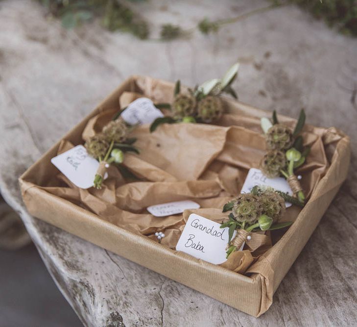 Buttonholes | Ham Yard Hotel Wedding in London Soho | WE ARE // THE CLARKES