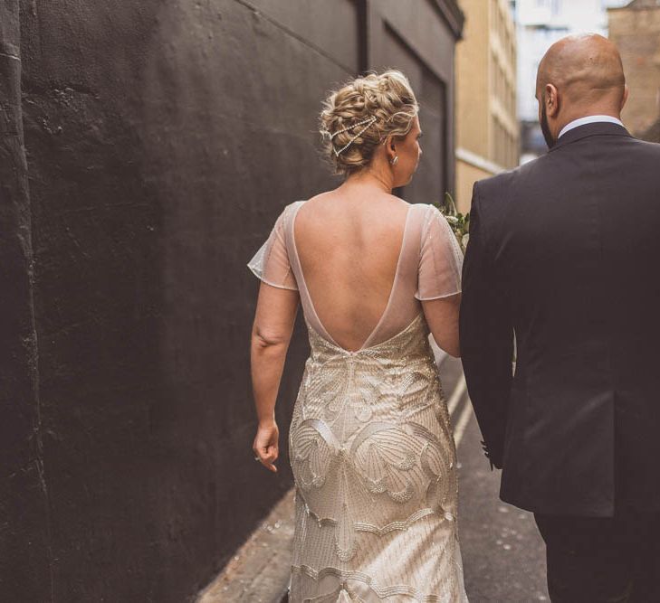 Bride in Maggie Sottero | Groom in Savile Row Suit | Ham Yard Hotel Wedding in London Soho | WE ARE // THE CLARKES