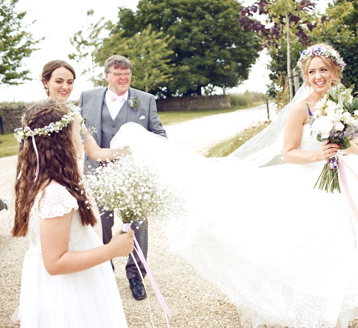 Bride With Pastel Flower Crown