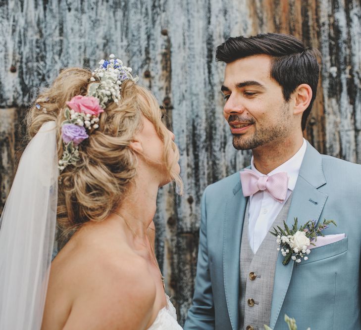 Bride & Groom Portraits by Weddings Vintage at Stone Barn