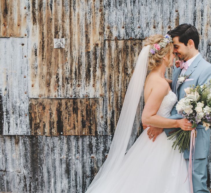 Bride & Groom Portraits by Weddings Vintage at Stone Barn