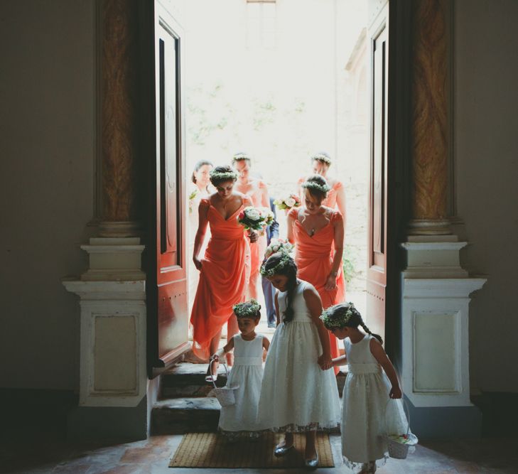 Jim Hjlem Coral Bridesmaid Dresses