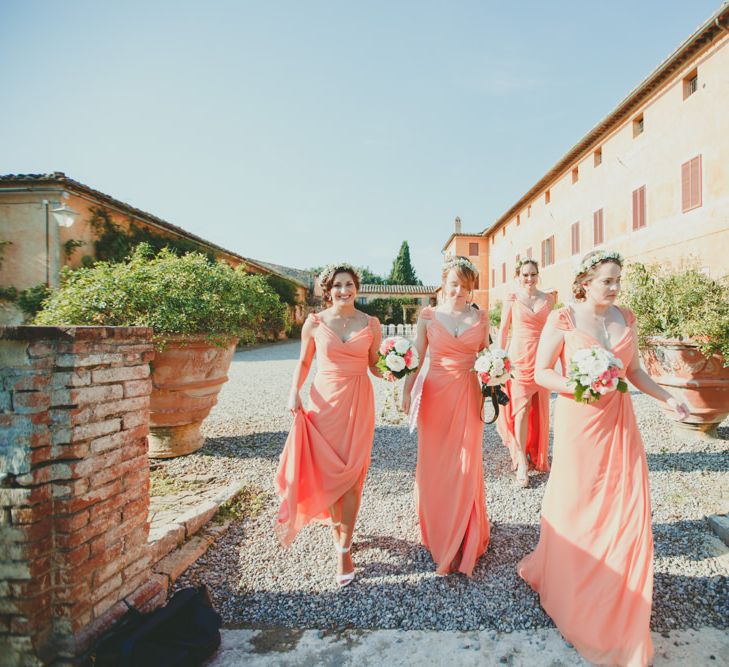 Coral Jim Hjlem Bridesmaid Dresses