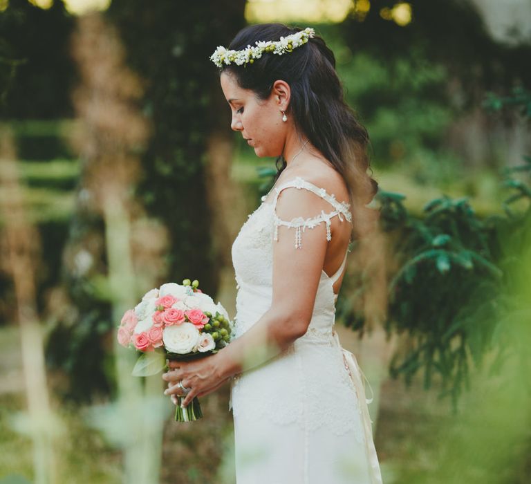 Bride in Terry Fox Wedding Dress