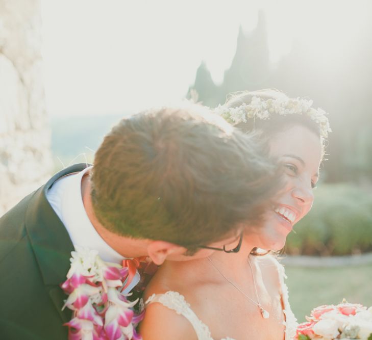 Bride & Groom Neck Kisses