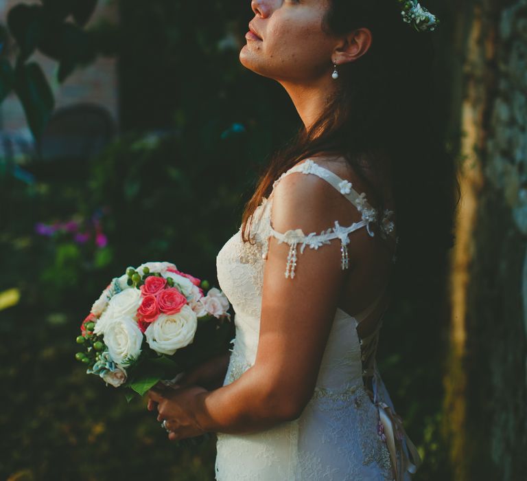 Bride in Terry Fox Wedding Dress