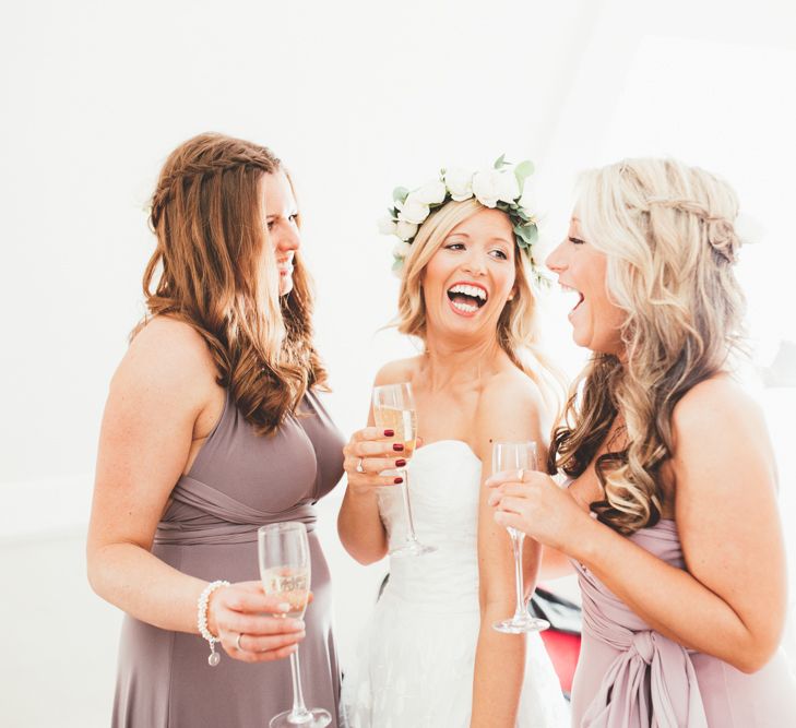 Bride & BridesmaidsBlush Pink Rose Flower Crown | Maryanne Weddings Photography