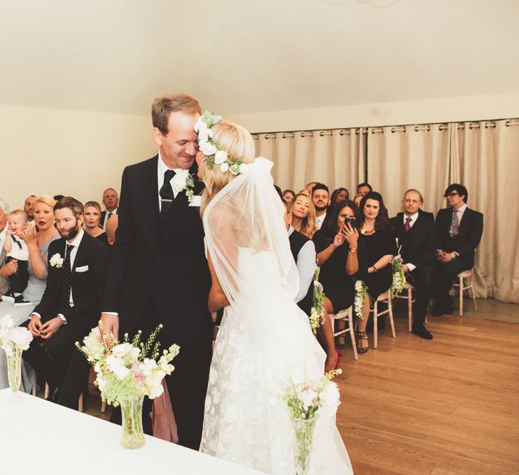 Wedding Ceremony | Bride in Kate Halfpenny London Eseme Bridal Gown | Maryanne Weddings Photography