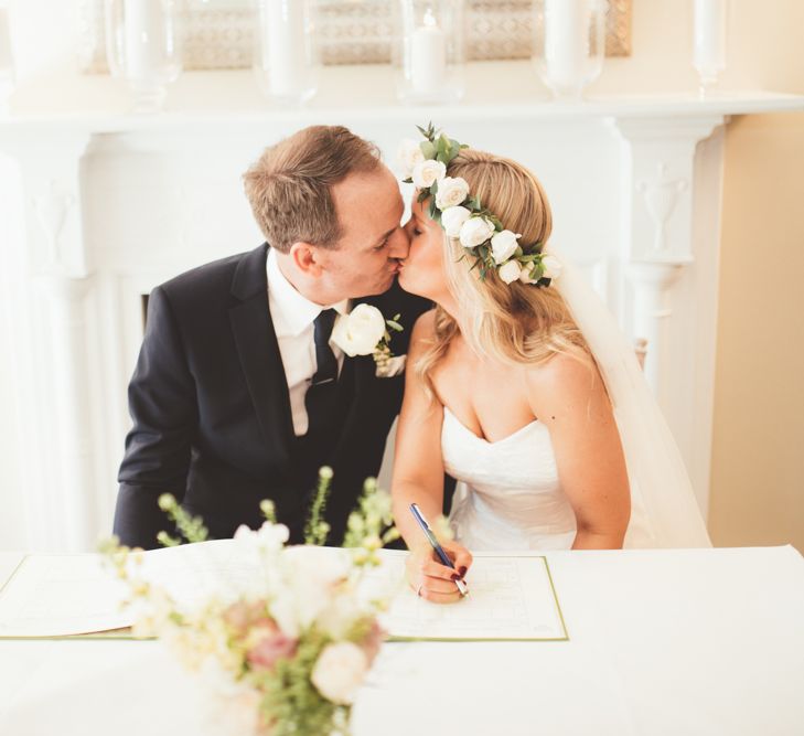 Wedding Ceremony | Bride in Kate Halfpenny London Eseme Bridal Gown | Maryanne Weddings Photography