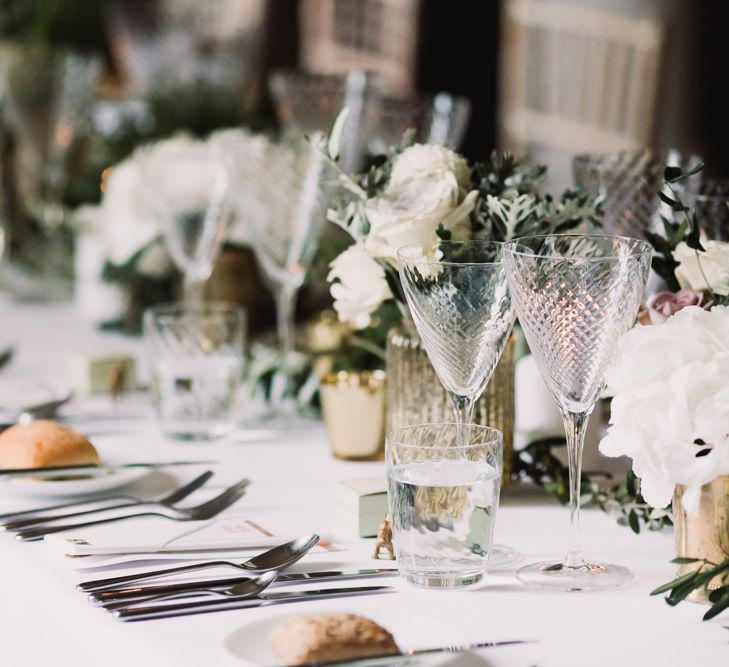 White & Green Flowers | Table Centrepieces