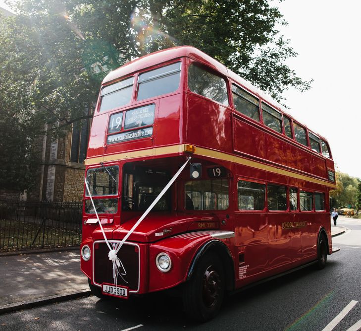 Red Double Decker Bus Wedding Transport