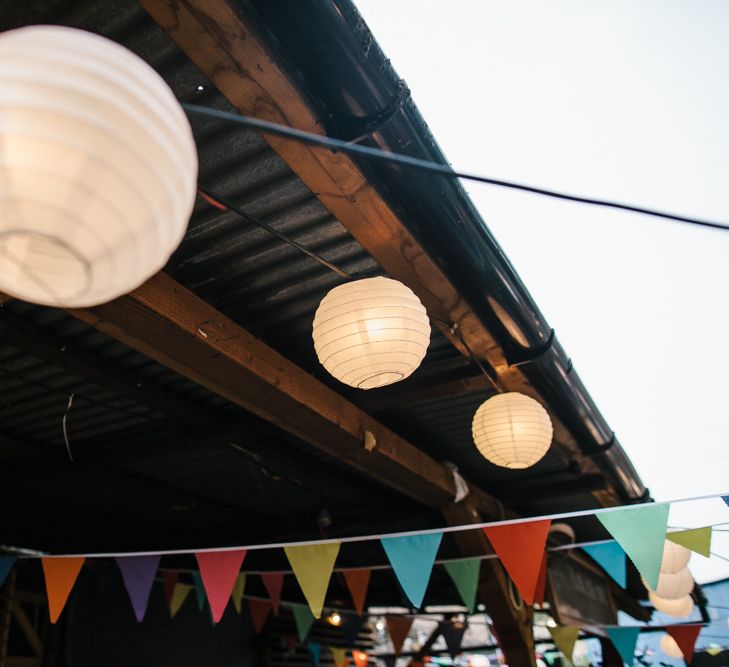 Hanging Paper Lanterns & Colourful Bunting