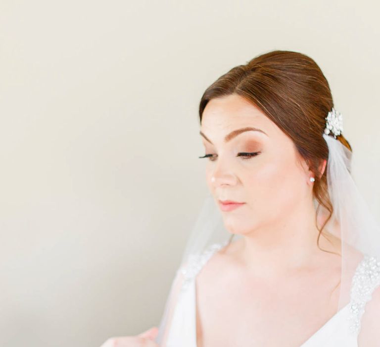 Bridal Preparations | Bride in Ellis Bridal Gown | Romantic Pastel Wedding at Cripps Barn | White Stag Wedding Photography | Dan Hodge Wedding Films