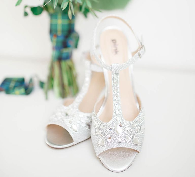 Paradox London Pink Bridal Shoes | Romantic Pastel Wedding at Cripps Barn | White Stag Wedding Photography | Dan Hodge Wedding Films