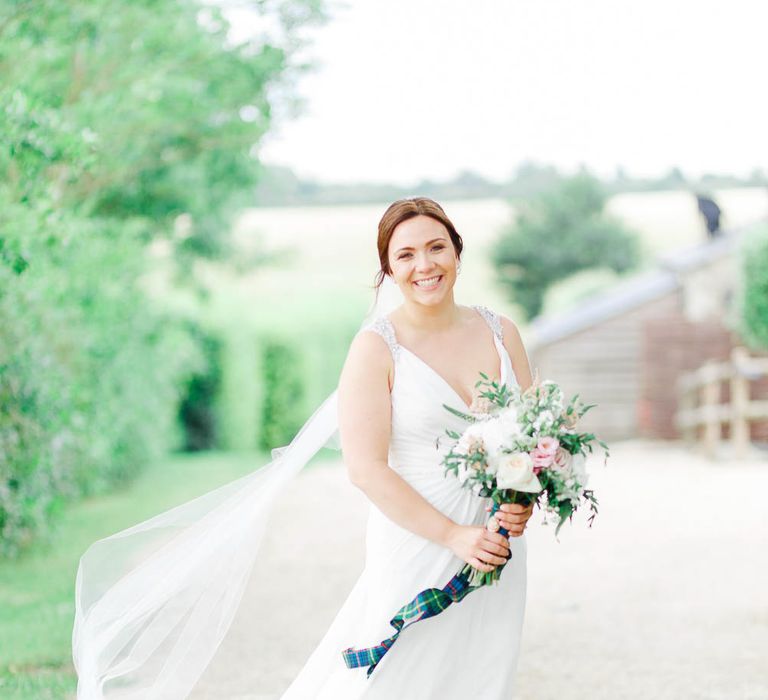 Bride in Ellis Bridal Gown | Romantic Pastel Wedding at Cripps Barn | White Stag Wedding Photography | Dan Hodge Wedding Films