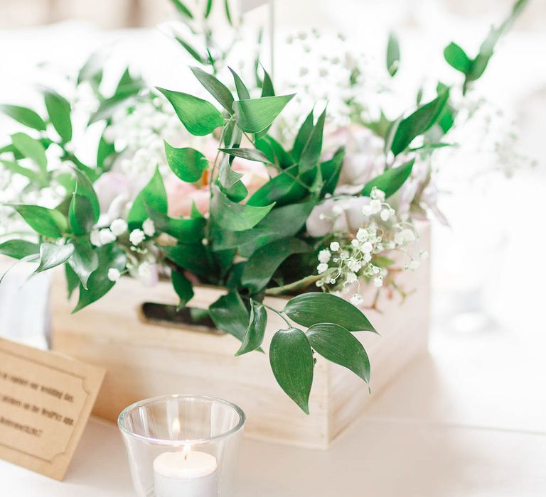 Crate Wedding Decor | Romantic Pastel Wedding at Cripps Barn | White Stag Wedding Photography | Dan Hodge Wedding Films