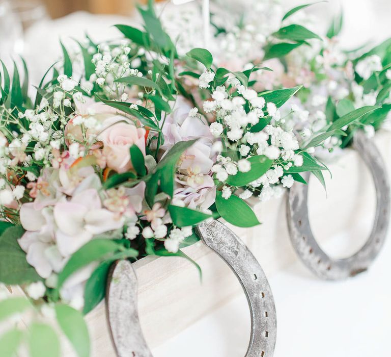 Flower Filled Crate Wedding Decor | Romantic Pastel Wedding at Cripps Barn | White Stag Wedding Photography | Dan Hodge Wedding Films