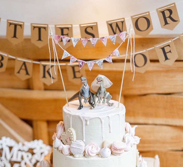 Drip Wedding Cake | Romantic Pastel Wedding at Cripps Barn | White Stag Wedding Photography | Dan Hodge Wedding Films