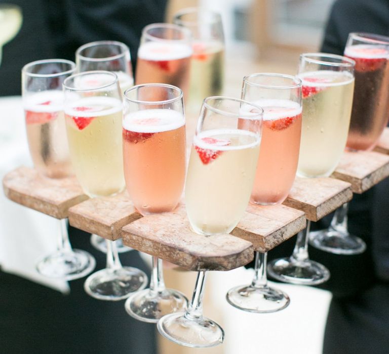 Prosecco Drinks Reception | Pastel Wedding at Gaynes Park | Anneli Marinovich Photography