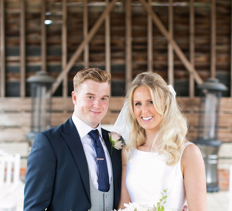 Bride in Sassi Holdford Bryony Wedding Dress | Pastel Wedding at Gaynes Park | Anneli Marinovich Photography