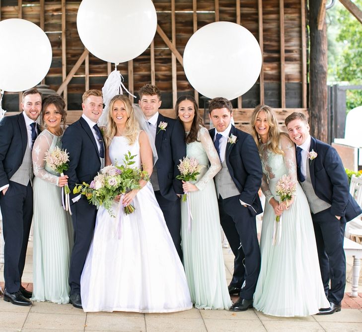 Wedding Party | Bride in Sassi Holdford Bryony Wedding Dress | Pastel Wedding at Gaynes Park | Anneli Marinovich Photography