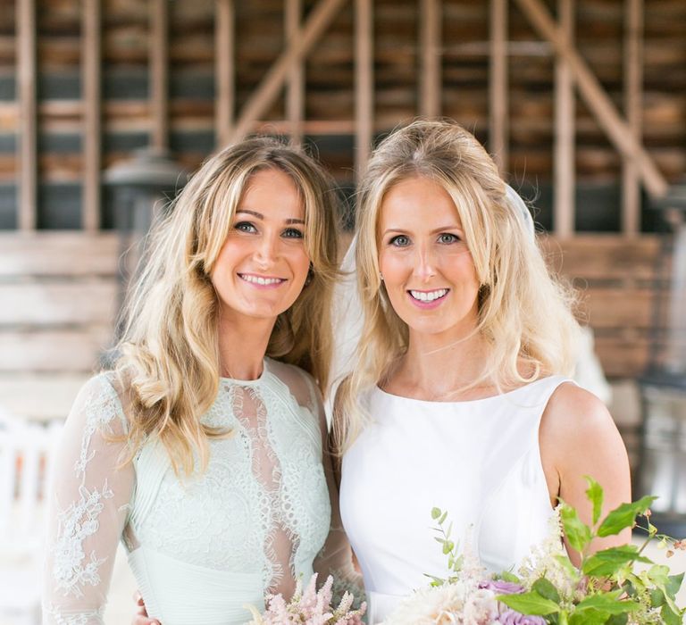 Bridesmaids in Mint Green ASOS Dresses | Bride in Sassie Holdford Bryony Wedding Dress | Pastel Wedding at Gaynes Park | Anneli Marinovich Photography