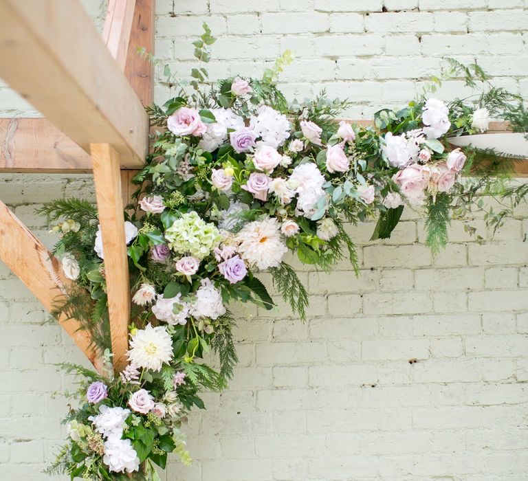 Altar Wedding Floral Arch | Pastel Wedding at Gaynes Park | Anneli Marinovich Photography