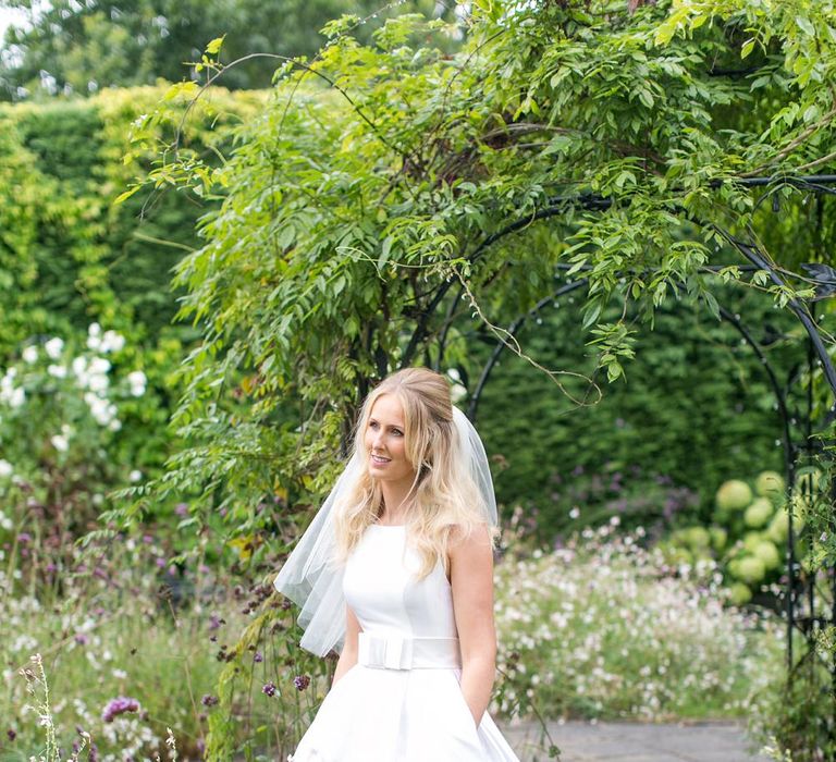 Bride in Sassie Holdford Bryony Wedding Dress | Pastel Wedding at Gaynes Park | Anneli Marinovich Photography