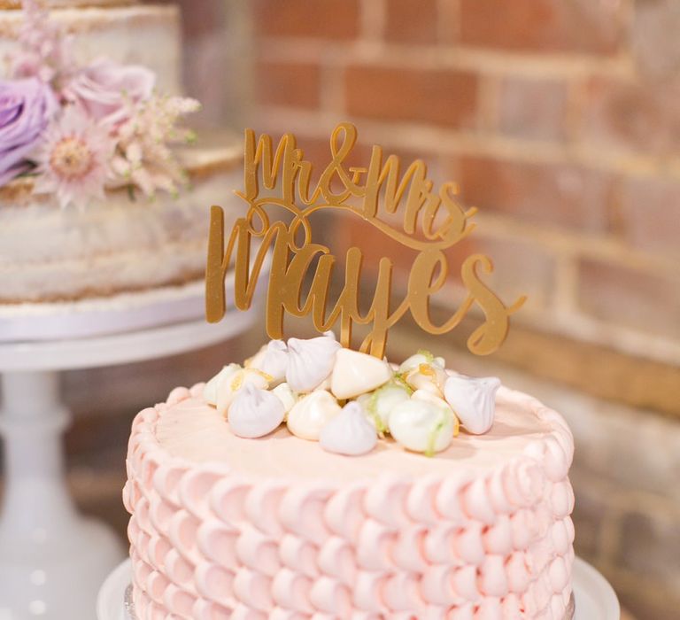 Pink Ruffle Wedding Cake | Pastel Wedding at Gaynes Park | Anneli Marinovich Photography