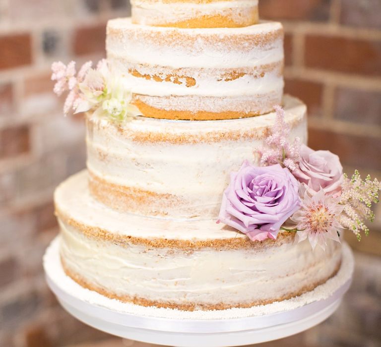 Semi Naked Wedding Cake | Pastel Wedding at Gaynes Park | Anneli Marinovich Photography