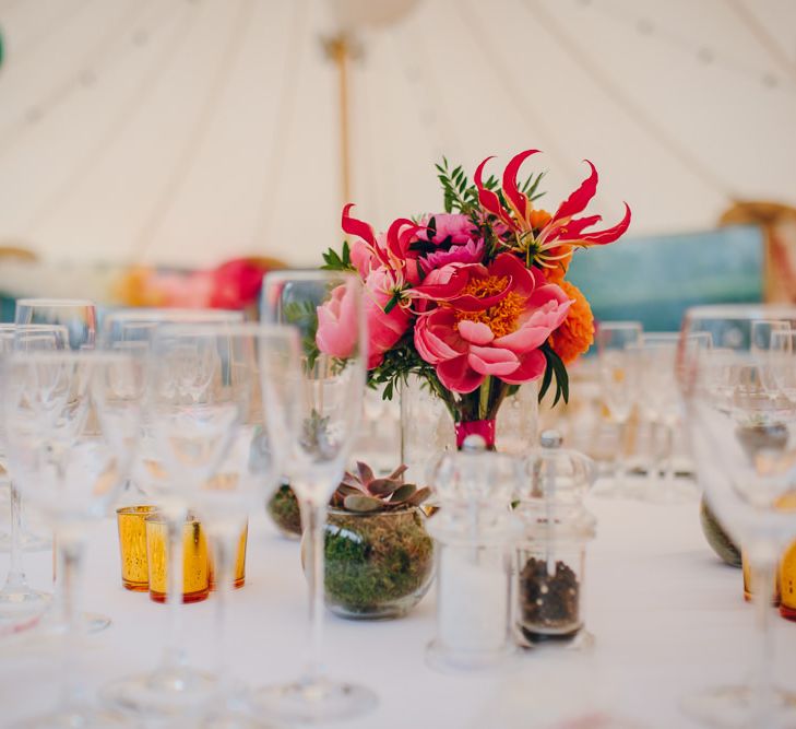 Bright Pink Peonies For A PapaKata Sperry Tent Wedding With Bride In Separates & Images From Amy B Photography