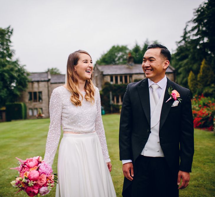 Bright Pink Peonies For A PapaKata Sperry Tent Wedding With Bride In Separates & Images From Amy B Photography