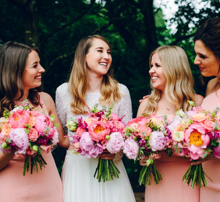 Bright Pink Peonies For A PapaKata Sperry Tent Wedding With Bride In Separates & Images From Amy B Photography