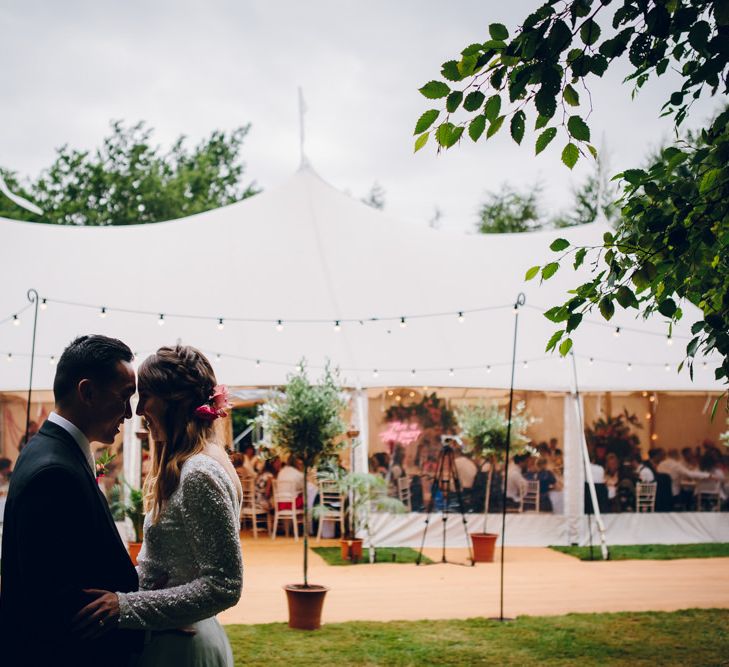 Bright Pink Peonies For A PapaKata Sperry Tent Wedding With Bride In Separates & Images From Amy B Photography