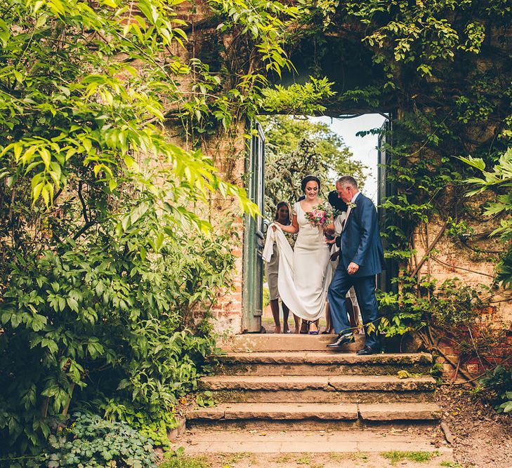 Elia By Pronovias Wedding Dress Bridesmaids In White Dresses Walcot Hall Wedding Venue With Images From The Crawleys & Film From This Modern Revelry