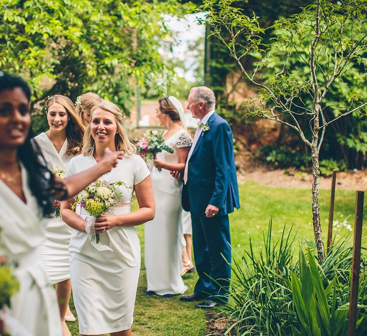 Elia By Pronovias Wedding Dress Bridesmaids In White Dresses Walcot Hall Wedding Venue With Images From The Crawleys & Film From This Modern Revelry