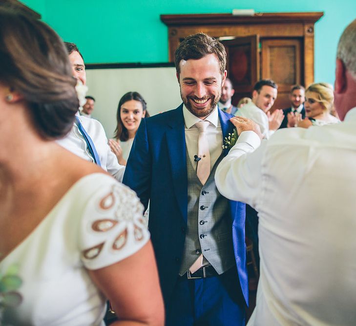 Elia By Pronovias Wedding Dress Bridesmaids In White Dresses Walcot Hall Wedding Venue With Images From The Crawleys & Film From This Modern Revelry